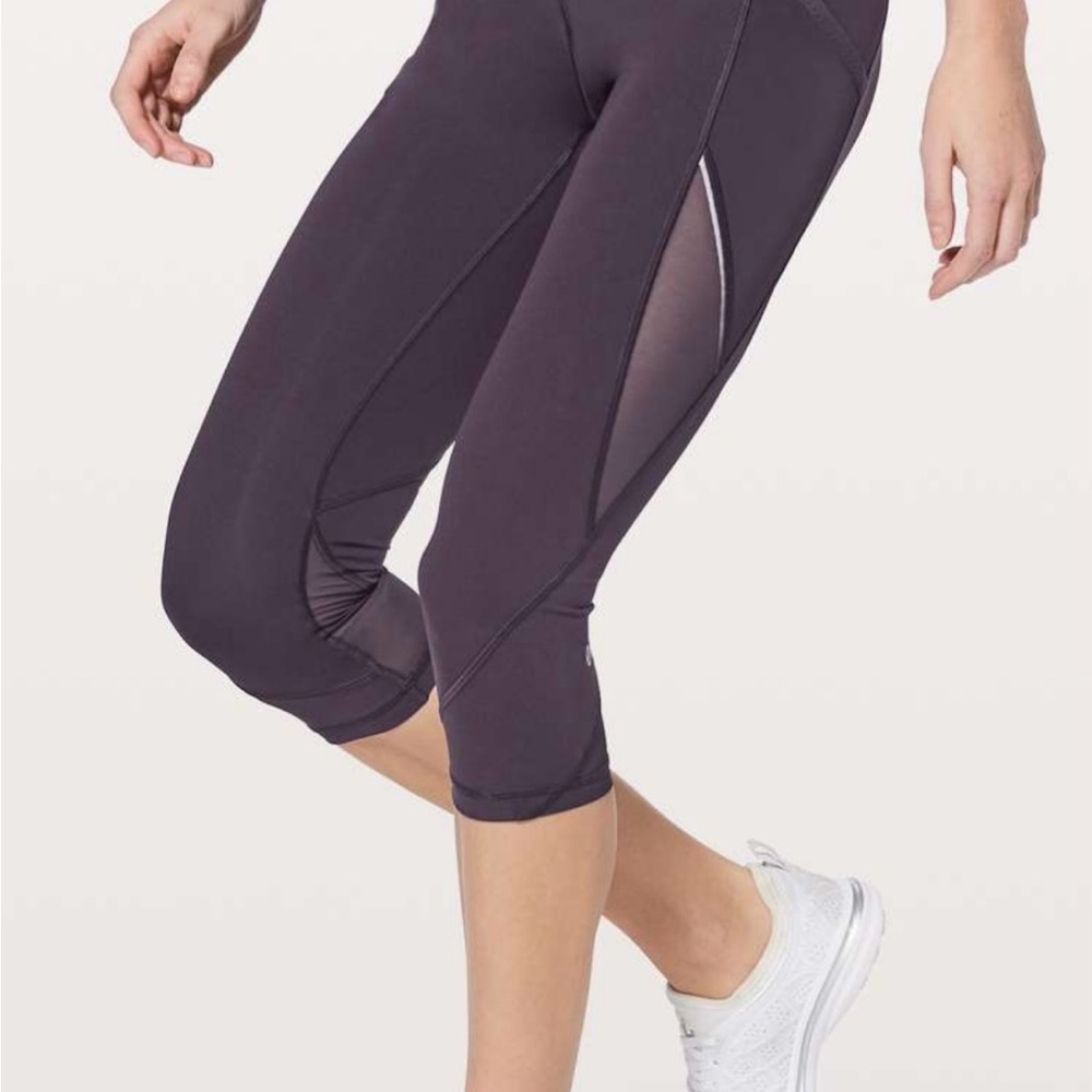 Lululemon Fast As Light Crop Boysenberry Leggings 10
